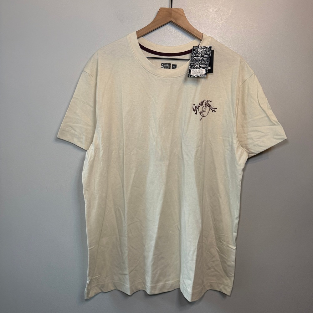 Black History Month Good Taste Season Your Soul Graphic T-Shirt XXL Cream NWT